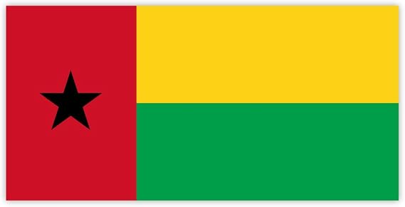 Guinea-Bissau flag sticker decal 5" x 3"
