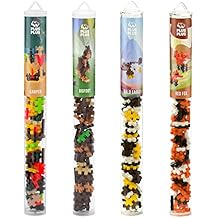 PLUS PLUS - Camping 4 Piece Playset Bundle, 70 pc Tubes - Construction Building Stem/Steam Toy, Interlocking Mini Puzzle Blocks for Kids