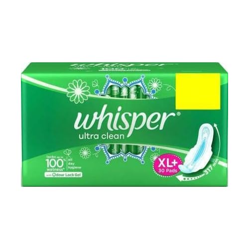 whisper Ultra Clean XL Plus Wings Pack of 30 Sanitary Pad
