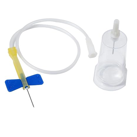 Blood Collection Needles, 23 Butterfly Needles with Holder Sterile Individually Wrapped 20pcs/Box
