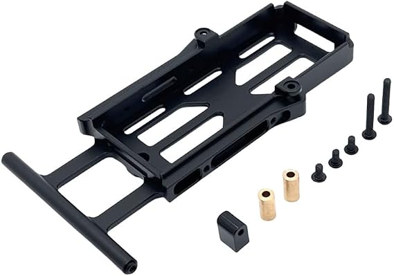 Aluminum Upgraded Battery Compartment Bolt-Fixed Integrated Design for Hyper Go MJX 1/12 H12Y/H12Y+ RC Car Parts Prevent Battery Shift & Short Circuits (Black)