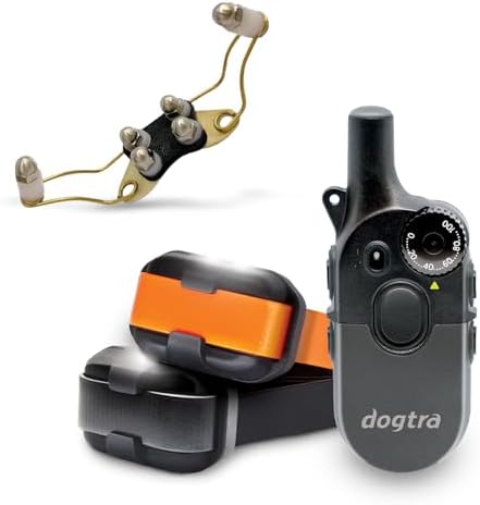 Dogtra 200iQ 2-Dog Remote Training E-Collar with Titanium Enhanced Contacts | 12 Mile Range, 100 Levels, Tone & Vibration, Compact, Waterproof, One-Handed Control, Better Comfort & Connection