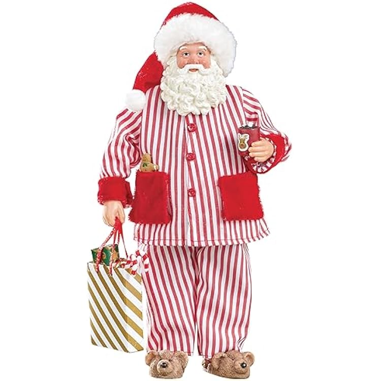 Collections Etc Pajama Party Santa Collectible Christmas Figurine