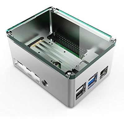 anidees Aluminum Heat Sinks fanless Extra High Pi Case with Silicone Thermal Pad for Raspberry Pi 4 Model B Silver AI-PI4-SG-PRO-H