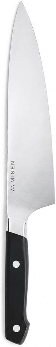 Misen 8 Inch Chef's Knife, ACUTO440 Japanese High-Carbon Steel Kitchen Knife, Black