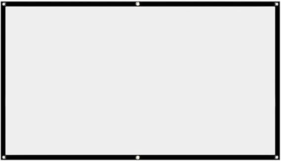 Projector Screen, White Projector Screen, 16:9 No Crease Home Theater Foldable Projection Screen 60"|72"|84"|100"|120"|150"