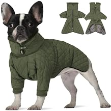 IDOMIK Dog Winter Coat for Large Dogs, Warm Dog Winter Jacket with Fleece High Collar, Zippered Cold Weather Coats for Dogs, Waterproof Doggy Snow Jacket Clothes,WineRed,2XL