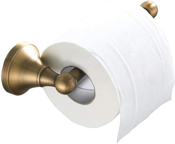 Flybath Toilet Paper Holder Brushed Brass Antique Wall Mounted for Bathroom