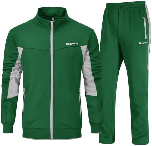 YSENTO Mens Tracksuits Outfits Set 2 Piece Jogging Suits Warm Up Sweatsuits Sweat Track Suits Sets