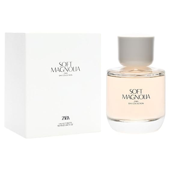 Zara Soft Magnolia Fruity Amber Fragrance with Pear, Gardenia & Vanilla, Soft Feminine Comforting Perfume for Women Eau de Toilette EDT 90ml (3.04 fl oz)