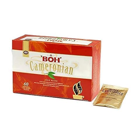 BOH Cameronian Gold Blend Black Tea Bags - Smooth & Aromatic Premium Tea from Cameron Highlands - Light Golden Color with Rich Flavor - 60 Bags
