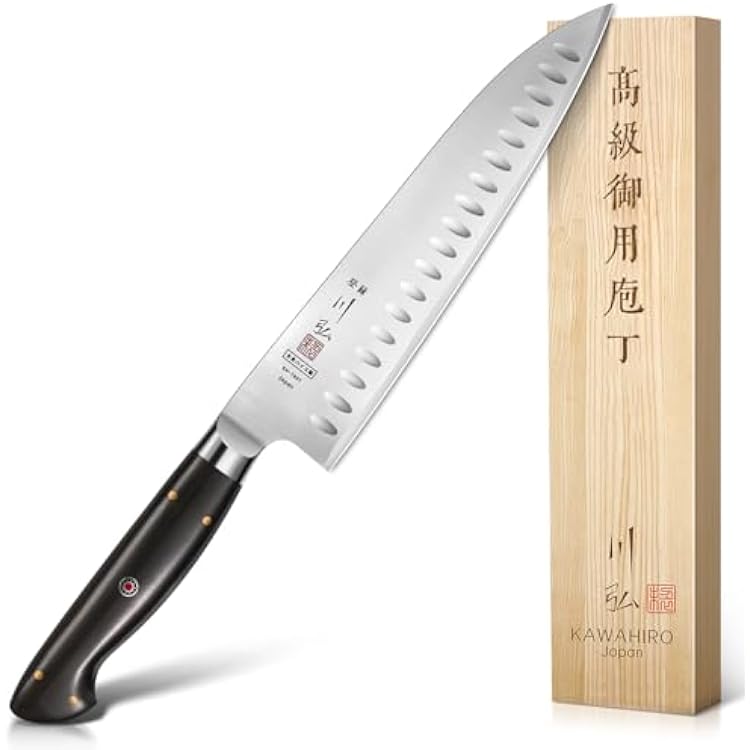 Professional Chef Knife, 9.5 Handcrafted Japanese Chef Knife for Efficient Kitchen, Japan High Carbon Alloy Steel Gyuto Knife with Hollow Blade, Premium Rosewood Handle, Cooking Gift for Men Women