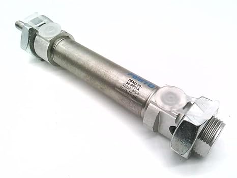 FESTO DSNU-20-50-PPV-A 20MM Piston Diameter, 50MM Stroke, G 1/8 Ports, M8 Rod Thread, Replaces DSN-20-50-PPV, Standard Cylinder
