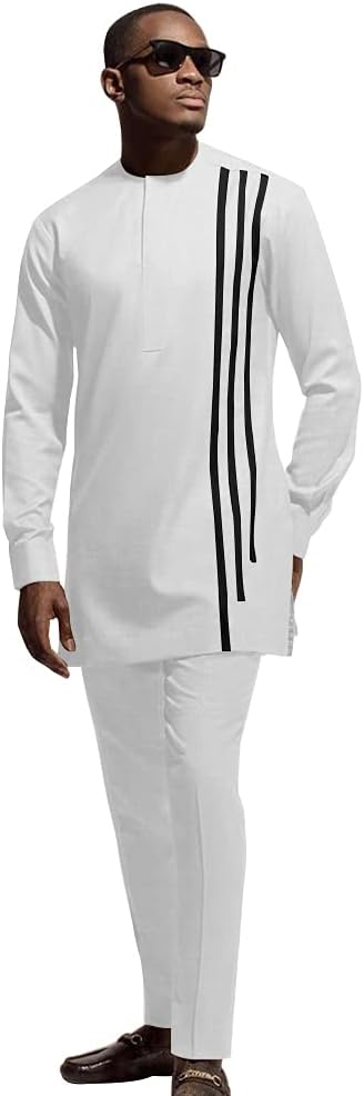 SEA&ALP African Suits for Men Dashiki 2Piece Outfit Tracksuit