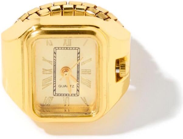 PacSun Men's Gold Rectangle Watch Ring