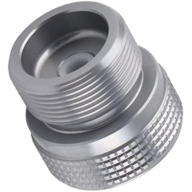Gas Tank Adapter MAPP Gas Adaptor Gas Stove Adapter Convert Flat Canister to 1L MAPP Gas Tank for Outdoor Camping Picnic Burner Aluminum Alloy 3.3cm 58g