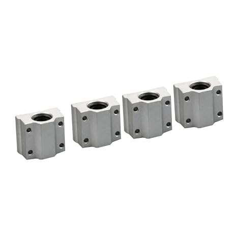 Zerodeko 4pcs Scsuu Linear Bearing Block Replacement High Precision Linear Motion Slider for Printers Bearing Support for Smooth Movement and Enhanced Performance