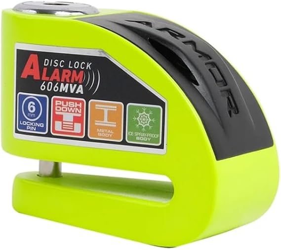 ARMOR 6Mm Yeşil Renkli Alarmlı Disk Kilidi