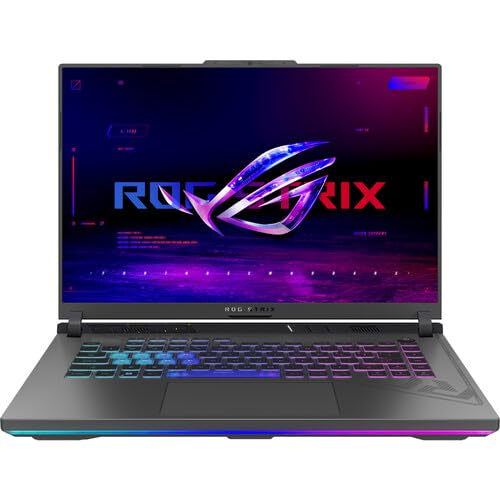 ASUS ROG Strix G16 Gaming Laptop 2024 16” WUXGA 1920 x 1200 IPS 165hz Intel Core i9-13980HX NVIDIA GeForce RTX 4060 8GB GDDR6 16GB DDR5 1TB SSD Four-Zone RGB Backlit KB Thunderbolt 4 Windows 10 Home