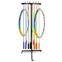Jump Rope Storage Rack with Casters, Rope Storage Rack Suitable for Storing Jump Ropes, Ropes, Belts, Pilates Wristbands