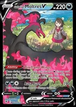 Pokémon Galarian Moltres V - TG20/TG30 - Astral Radiance - Trainer Gallery - Ultra Rare - Single Trading Card