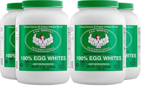 Egg Whites International 100% Pure Liquid Egg White Protein Designed to Drink. NOW 100% CAGE FREE (4 Gallons & Pump)