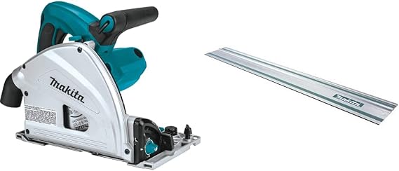 Makita SP6000J 6-1/2" Plunge Circular Saw, with Stackable Tool Case and 194368-5 55" Guide Rail
