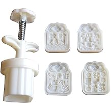 Hand-Pressure Moon Cake Mold Lucky Charm Pattern Cookie Stamps Makers Mid-Autumn Festival Pastry Tool Makers
