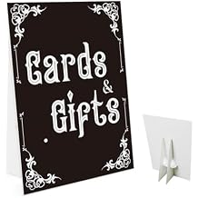 Cards and Gifts Black Gothic Wedding Sign, Halloween Table Sign, Black Hallowedding Decoration, Dark Romantic Wedding Signs -WSJLP05