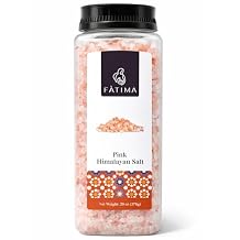 Fatima Pink Himalayan Salt | 100% Pure & Mineral-Rich Coarse Himalayan Pink Salt Crystals | Natural, Non-GMO, Fine Grain for Grinder Refill, Cooking, Seasoning & Table Use | 20 Oz