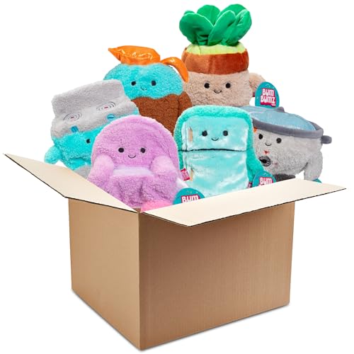 BumBumz Large 7.5 Mystery 4 Pack Blind Box Weighted Sensory Plush - Officially Licensed - Soft, Fuzzy, Cute Emotional Support Stuffed Animal Toy - Easter Basket Stuffer Gift for Kids, Boys & Girls