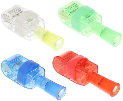 Finger Light 12 Pack Multi-Color Led Flashing Party Props for Kids Concert Dance Bar Durable Pc Material 2.36X0.66X0.62In