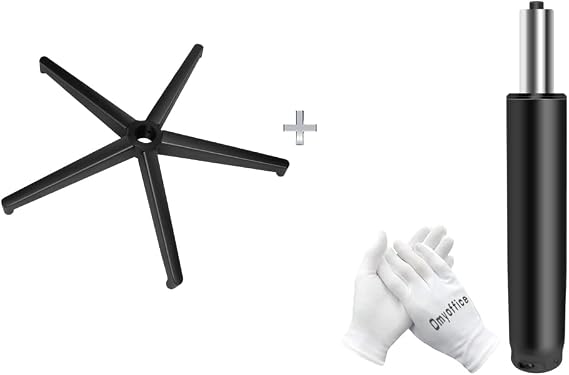 Desk Chair Base Replacement Reinforced Metal Leg,Office Chair Cylinder Replacement with Gloves