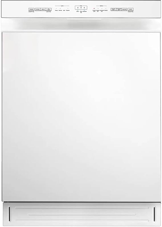 Midea MDF24P1BWW 52 dBA White Front Control Hybrid Tub Dishwasher