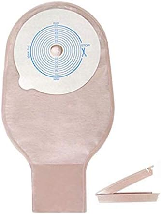Ostomy Bags Colostomy Ileostomy Stoma Care,Cut-to-Fit(Max Cut 65mm),One-Piece Drainable Pouches with Clip Closures,Pack of 20 PCS