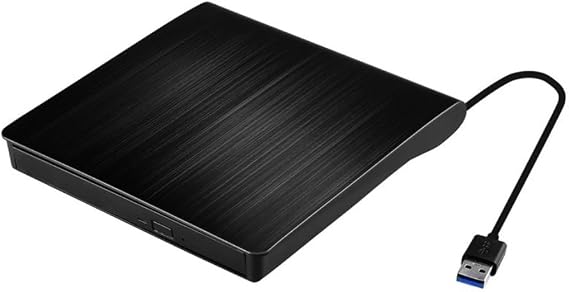 External CD DVD Drive, USB 3.0 Portable Slim CD DVD Drive Player Burner Writer Reader Rewriter, Optical Disc Drive for PC, Laptop and Desktop, Windows 7/8/10/11/XP/Mac OS