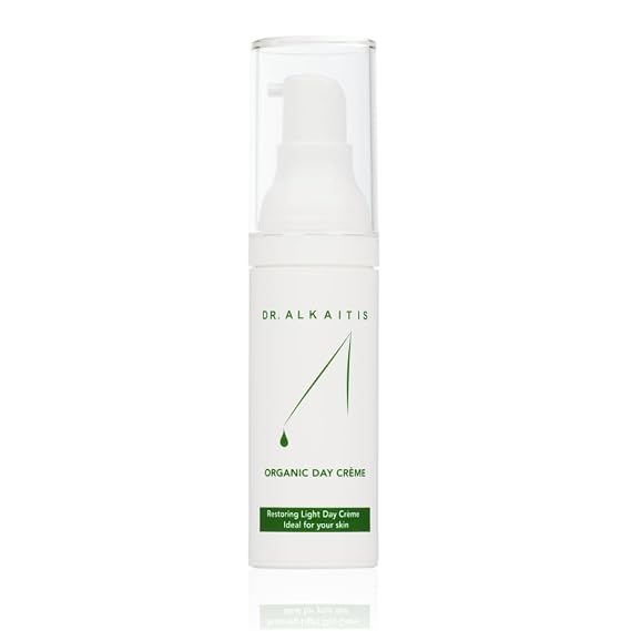 DR. ALKAITIS Organics Day Creme - Natural Moisturizer with Sacha Inchi & Omega-3 - Protective Daily Face Cream (30ml/1oz)