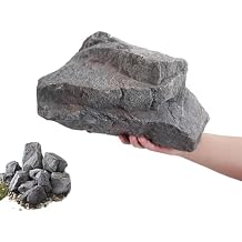 Rock Cover for Yard, Landscape Rocks Fake Rock, Realistic Landscape Rocks, PU Foam Artificial Landscape Boulder, Non-Hollow Outdoor Faux Rock for Landscaping Lawns and Gardens(33 * 23 * 23cm)