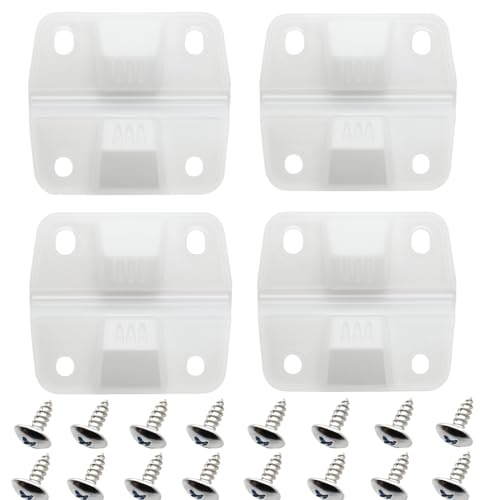 White Plastic Cooler Replacement Hinges with Screws Compatible with Coleman Cooler 5226, 5227B, 5235, 5236