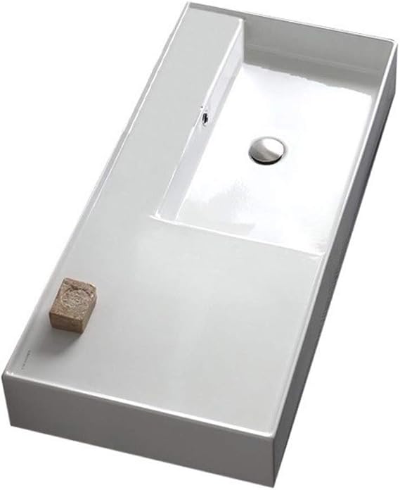 Scarabeo 5120-No Hole Bathroom Sink, One Size, White