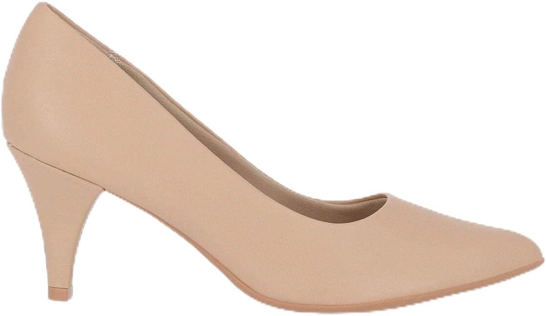 Piccadilly Women's Beige High Heel Pump Shoe 745035
