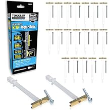 TOGGLER SNAPTOGGLE Drywall Anchors & Heavy-Duty Toggle Bolts with Included Zinc-Plated Bolts 1/4"-20 & 3/16"-24 UNC for Hollow Walls, Plaster & Tile 20 & 10 Pack Combo