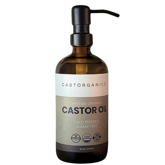 USDA Organic, Cold Pressed, Hexane Free, Castor Oil - 16oz