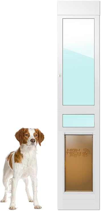 DuraFlex Heavy-Duty Aluminum Frame Pet Door by High Tech Pet - Easy Installation Dog Door, Air Tight, Security Panel (Patio Regular - 75-8014, Large)