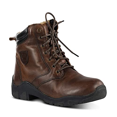 HORZE Water Resistant Winter Leather Boots