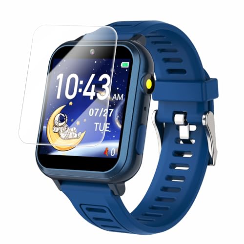 Cosjoype Kids Game Smart Watch for Kids with 39 Puzzle Games HD Touch Screen Camera Music Player Pedometer Alarm Clock Calculator Flashlight 1224hr Kid Watch Gift for 4-12 Year Old Boys Toys for Kid