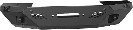 WOLFSTORM Front Bumper Fit for 2021-2026 Ford Bronco(Excluding Bronco Sport), Heavy-duty Steel Front Bumper for 21-26 Ford Bronco w/Radar Hole & Capstan Guide Port & D-ring Mounting Hole