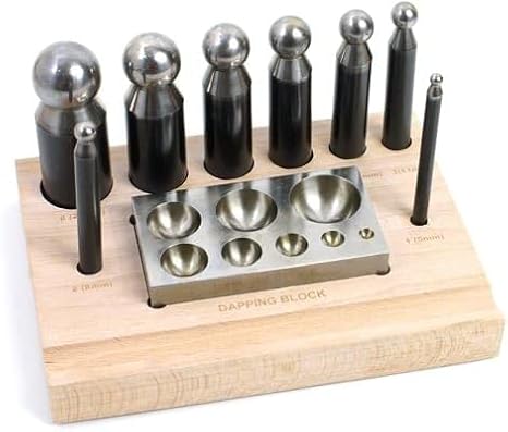 Dapping Punch Set - Block w/8 Punches - SFC Tools - 25-622