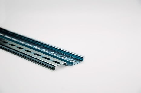 10 Pcs Slotted Design Steel DIN Mounting Rail- 1m Length x 35mm Width x 7.5mm Height