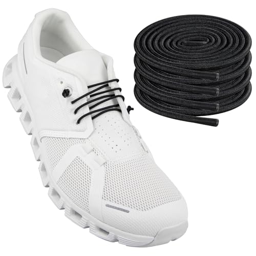 Endoto 2 Pairs Elastic Shoelaces for ON Cloud 5 & 6 No Tie Replacements Shoes Laces Stretchy Bungee Running Training